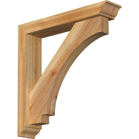 Ekena Millwork Imperial Traditional Rough Sawn Bracket w/ Offset Brace, Western Red Cedar, 4"W x 20"D x 20"H BKT0402X20X20IMP01RWR
